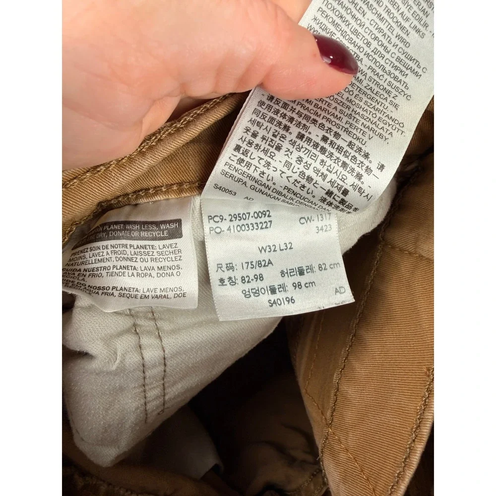 Levis 502 Regular Taper Pants Mens 32x32 Brown Tobacco Carhartt Color Stretch